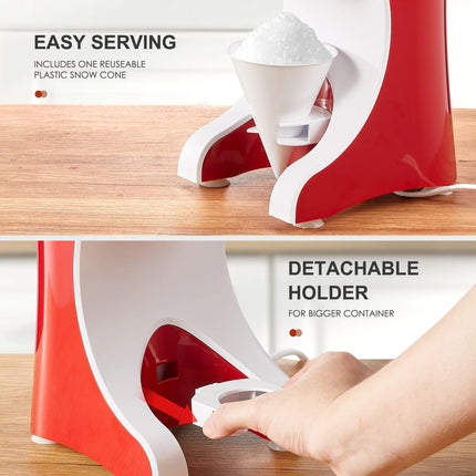 Shaved Ice Machine Snow Cone Machine, Reemix Slushie Machine for Snow Cone, Snowballs, Frozen Cocktails and More, Easy to DIY wi