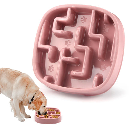 Maze Style Slow Feeder Dog Bowl - Non-Slip, Anti-Gulping for Dogs & Cats