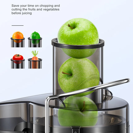 Juicer Machine, 500W Centrifugal Juicer Extractor with Wide Mouth 3” Feed Chute for Fruit Vegetable, Easy to Clean, Stainle