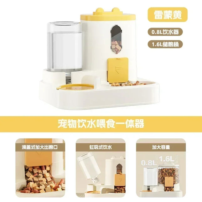 Q5-Pet Drinking Fountain All-in-One Dog Bowl Water Dispenser with Automatic Control and Waste-Free Design