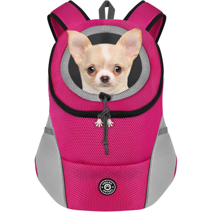 Dog Front Carrier Backpack for Hiking, Camping & Motorcycle - Breathable Nylon, S/M/L, 1-12kg