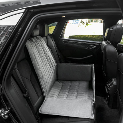 Dog Car Seat Cover with Middle Armrest - Side-Open Waterproof Oxford Fabric Pet Travel Mat