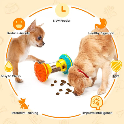 Interactive Dog Puzzle Toy - Treat Dispensing Slow Feeder for Boredom & Enrichment