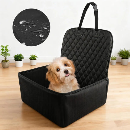 Dog Car Booster Seat - Waterproof Semi-Enclosed Oxford Fabric with Anti-Slip Base, 50x41x24cm