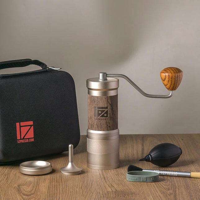 NEW2023 1zpresso JE plus manual coffee grinder  sus420 stainless steel titanium plated  47mm burr  6core