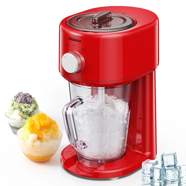 Shaved Ice Machine, Electric Ice Shaver and Snow Cone Machine with Large Capacity Storage, Portable Ice Crusher Ice Thickness Ca
