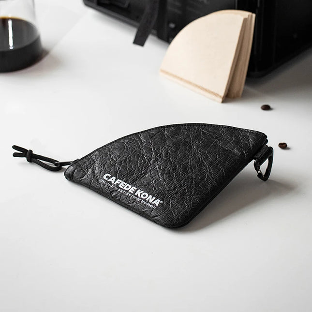 CAFEDEKONA Outdoor Camping Waterproof Portable Coffee Paper Filter Storage Bag Capable Of Storing 40-60 Sheets Paper Filters