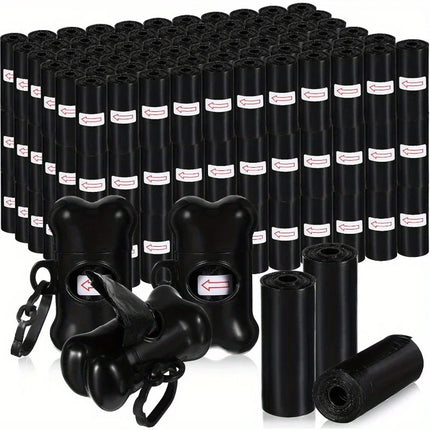150 Count Dog Poop Bags + 1 bone Pet Waste Bags for Poop  Dispenser Doggie Poop Bags for Home Outdoor Puppy Walking and Travel,