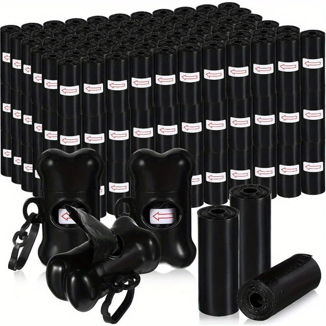150 Count Dog Poop Bags + 1 bone Pet Waste Bags for Poop  Dispenser Doggie Poop Bags for Home Outdoor Puppy Walking and Travel,