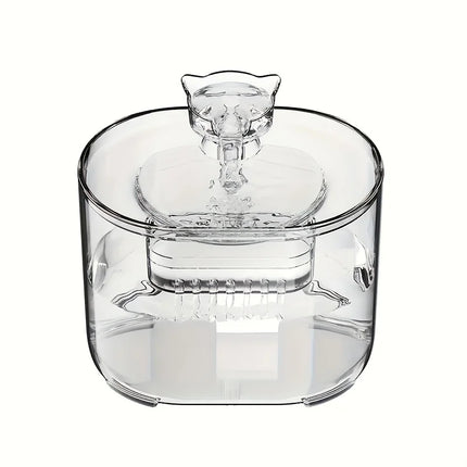 2.2L Whisper-Quiet Pet Water Fountain - Automatic Dispenser, Fresh Filtered Water for Cats