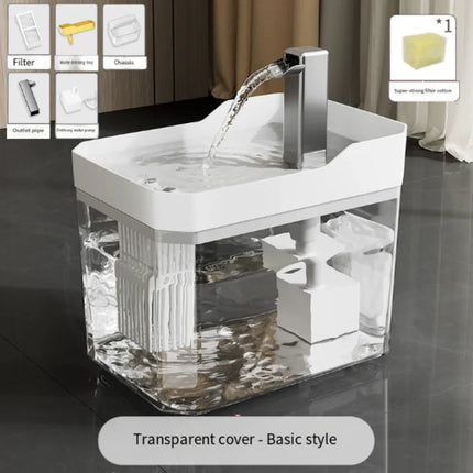 1.5L Automatic Filter Cat Water Fountain - Fresh Flow, USB, Quiet for Cats & Small Dogs