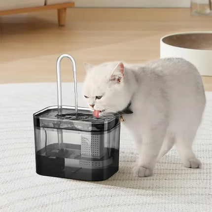 1.5L Ultra-Quiet Cat Water Fountain - Anti-Dry Burn, Circulating Filter, 25-30dB for Cats & Dogs