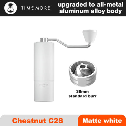 TIMEMORE Chestnut C2S Manual Coffee Grinder New Upgrade Integrated Metal Body Portable Hand Grinder Great For Travel Camping