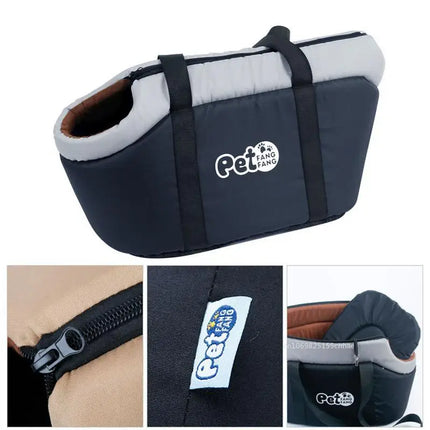 Oxford Fleece Dog Sling Carrier - S(38x20x25cm, up to 6kg) / L(43x30x28cm, up to 12kg), Built-in Hook, Windproof, Style A & B