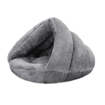 Plush Round Dog Bed - Warm Washable Basket Sofa for Small Dogs & Cats (S/M/L)