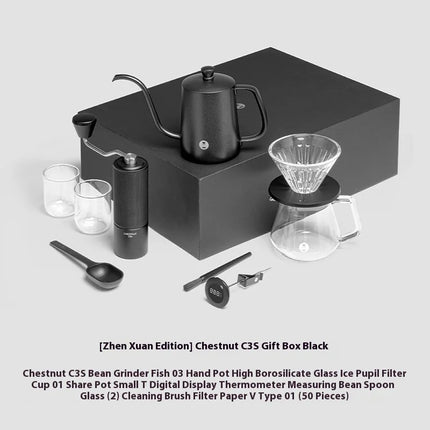 In Stock Timemore Chestnut C2S C3S Manual Coffee Grinder Set Include Coffee Pot Coffee Measuring Spoon Thermometer Barista Tools