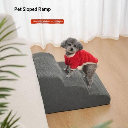 Dog Ramp Pet Stairs Bed Sofa Portable Foldable Non Slip Washable Detachable Cover Small Senior Puppy Indoor Dog Stairs Dog Ramp