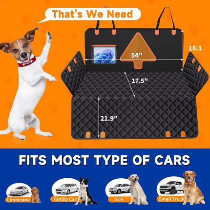 Pet Car Rear Seat Cover - Waterproof Breathable Mesh Dog Mat, 137x147cm