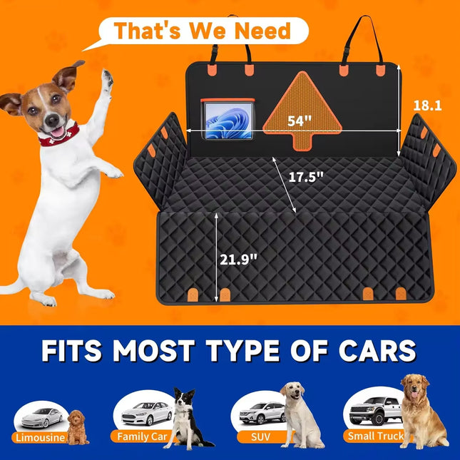 Pet Car Rear Seat Cover - Waterproof Breathable Mesh Dog Mat, 137x147cm