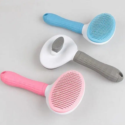 Pet Grooming Brush & Stainless Steel Comb for Dogs & Cats - Long Hair Detangling Tool