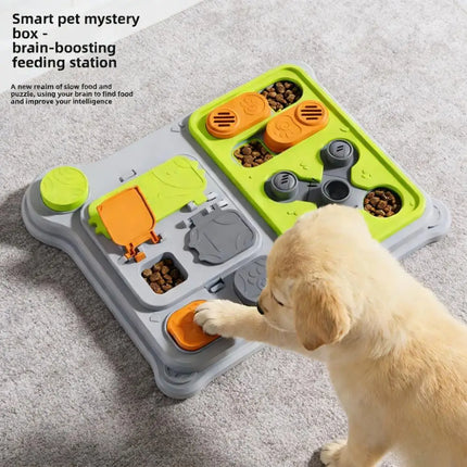 Interactive Dog Puzzle Toy - Treat Dispensing Feeder for Small, Medium & Large Dogs