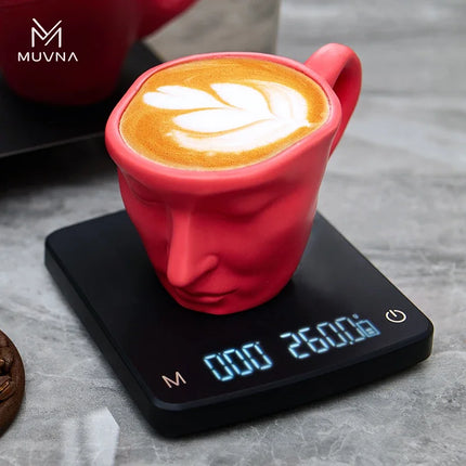 IN Stock MUVNA Prosecco Digital Coffee Scale, 0.1g High Precision Electronic Scale Espresso/ Hand Drip Coffee with Tare Function