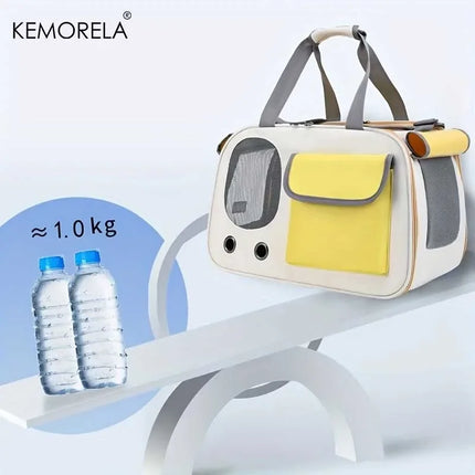 Portable Nylon Pet Carrier Bag for Cats & Small Dogs - Travel & Outdoor, Yellow/Green/Black