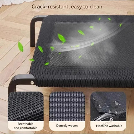 Outdoor Raised Dog Bed - Breathable Mesh Cover, Sturdy Metal Frame, Indoor & Outdoor Use