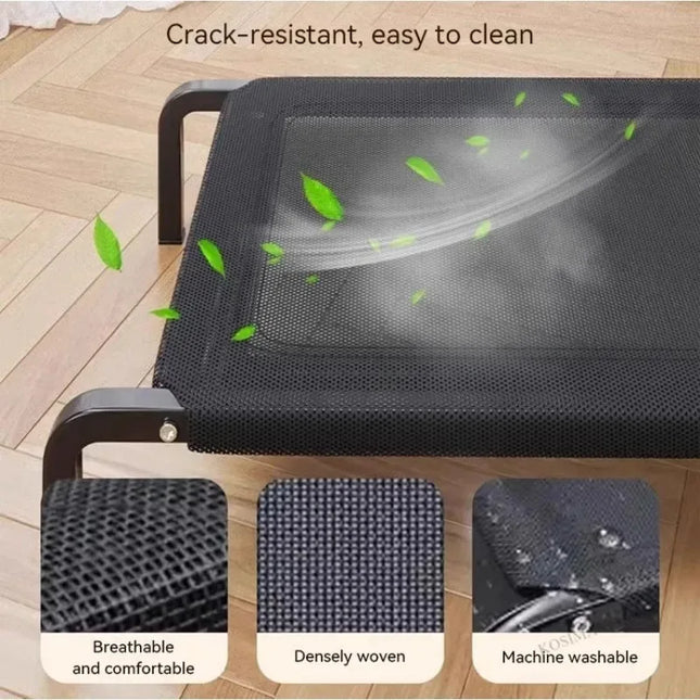 Outdoor Raised Dog Bed - Breathable Mesh Cover, Sturdy Metal Frame, Indoor & Outdoor Use