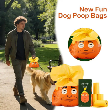 Pet Poop Bag 60 Pcs Trendy Funny New Design Dog Waste Disposal Bag Thickened Durable Pet Sanitation Accessory