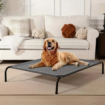 Outdoor Portable Elevated Dog Bed - Breathable Nylon Mesh for Camping & Beach, All Pet Sizes