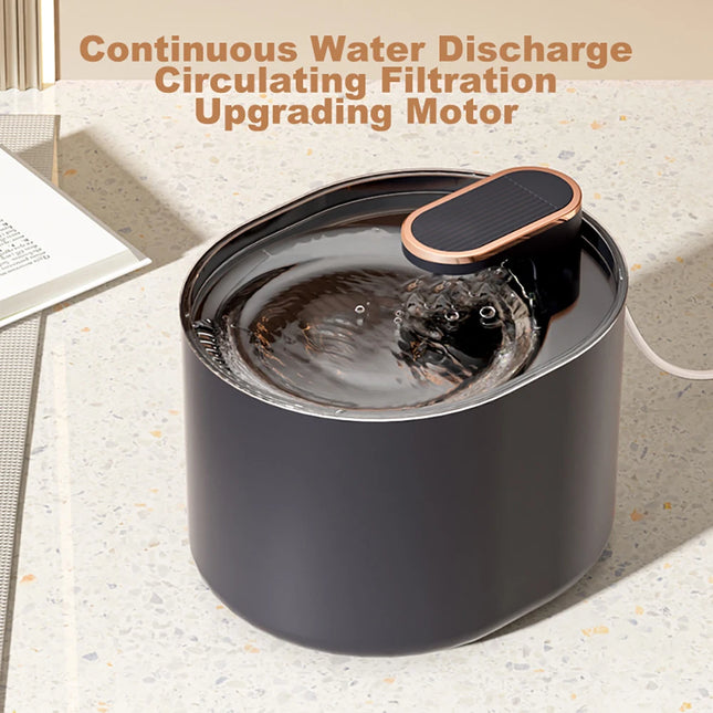 3L Ultra Silent Cat Water Fountain with LED Light - 2 Flow Modes, 4-Layer Filter, USB Powered
