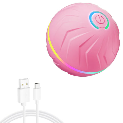 Intelligent dog toy, interactive pet toy, random rolling and jumping, colorful lights, long-lasting battery life of 4 hours, inc