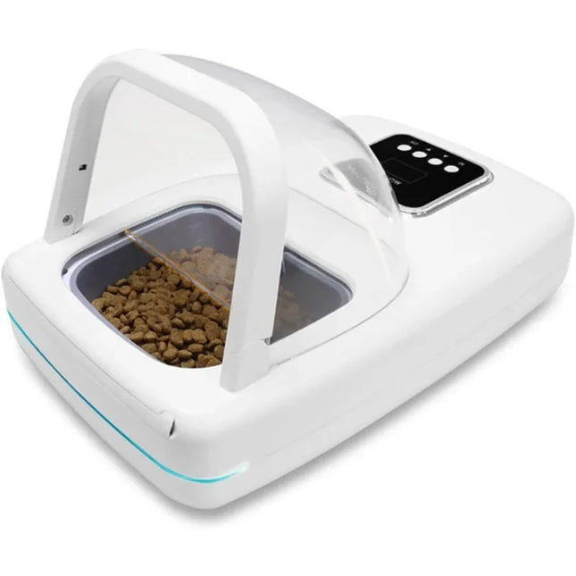Microchip Cat Feeder with RFID Collar Sensor - Anti Food Grabbing, 3 Sensing Modes, LCD Timer