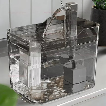 1.5L Auto Filter Cat Water Fountain - USB, Quiet Pump, Live Circulation for Cats & Small Dogs