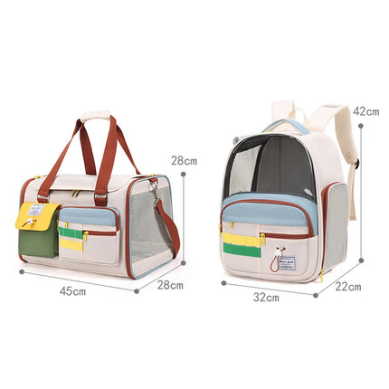 Large Capacity Breathable Pet Shoulder Backpack - Comfortable Outdoor Carrier, 2 Styles