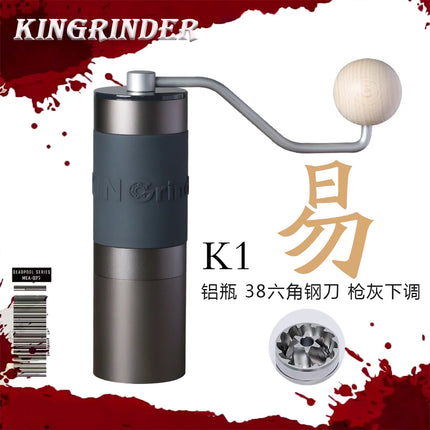 IN Stock Kingrinder K1 Coffee Bean Hand Grinder Pour Over Coffee Hand Mill Portable Metal Coffee Grind Machine Home Mill Grinder