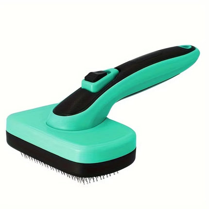 Self-Cleaning Slicker Brush for Dogs & Cats - Grooming & Deshedding Tool