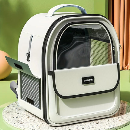 Large Transparent Space Capsule Cat Backpack - Breathable Portable Carrier, XXL up to 10kg
