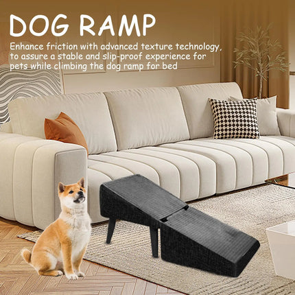 Foldable Dog Ramp for Bed & Vehicle - Non-Slip, Supports up to 50kg