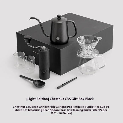 In Stock Timemore Chestnut C2S C3S Manual Coffee Grinder Set Include Coffee Pot Coffee Measuring Spoon Thermometer Barista Tools