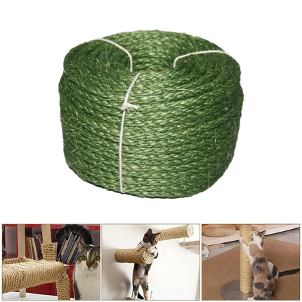 Cat Scratching Post Durable Twisted Sisal Rope for Gardening Applications Scratching Posts DIY Artwork Climbing Frame 6mmx20M