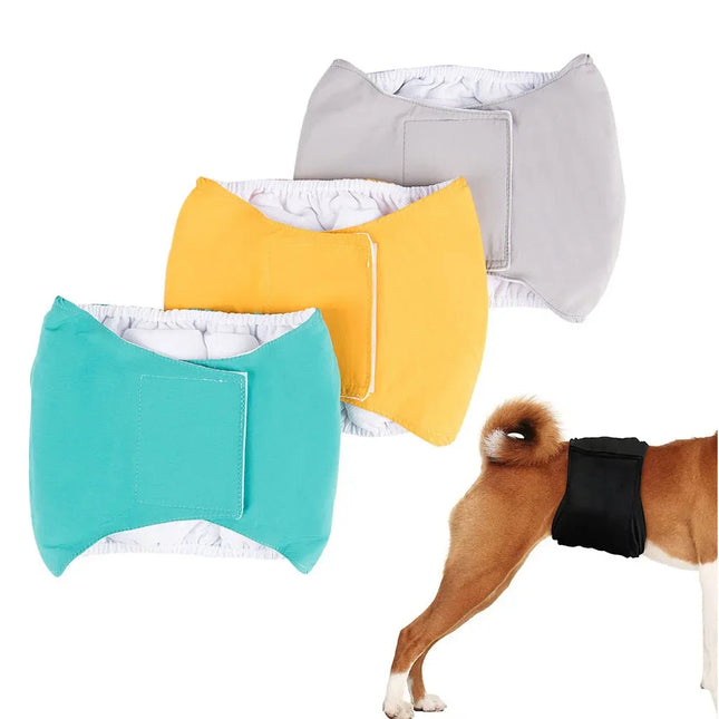 Washable Pet Dog Diapers Males Absorbent Adjustable Puppy Big dog Physiological Pants for Dogs Reusable Pets Dogs Panties Shorts