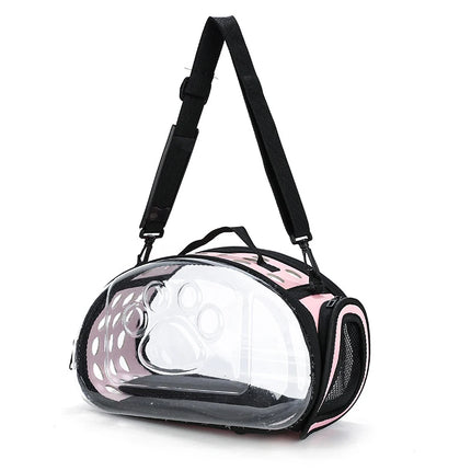 EVA Foldable Transparent Pet Carrier - S(35x20x22cm, up to 1.5kg) / L(42x33x28cm, up to 4kg), 5 Colors