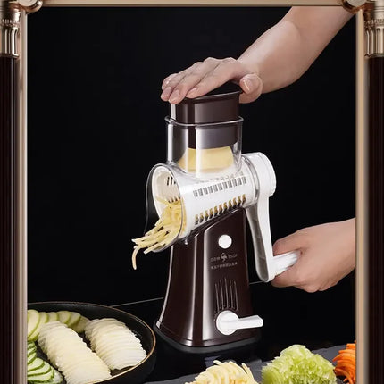 Vegetable Slicer Cutter Manual Drum Grater Multifunction Rotary Cheese Grater Kitchen Veggie Chopper Food Shredder Meat Grinder