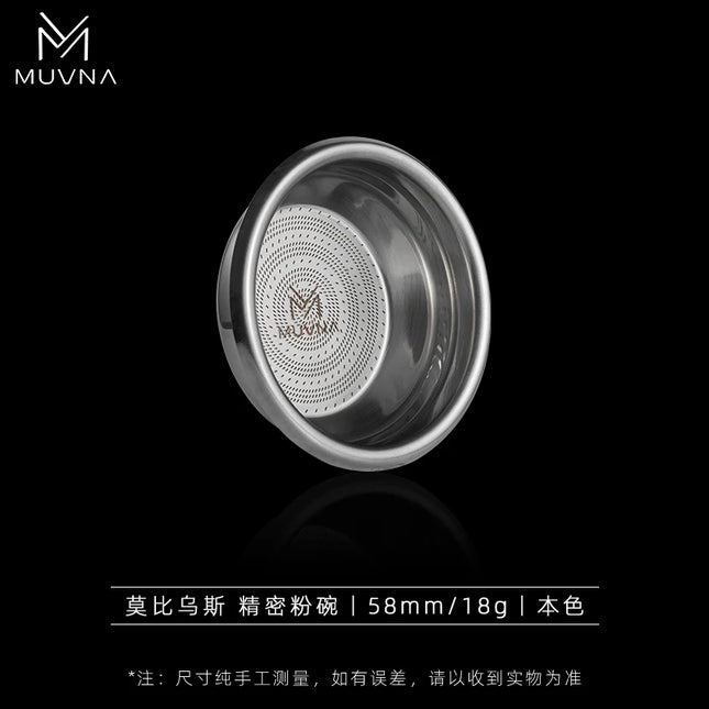 MUVNA Coffee Espresso Filter Baskets Precision MOBIUS M-055 51/53/58mm Coffee Machine Handle Extraction Powder Bowl 18/20/22g